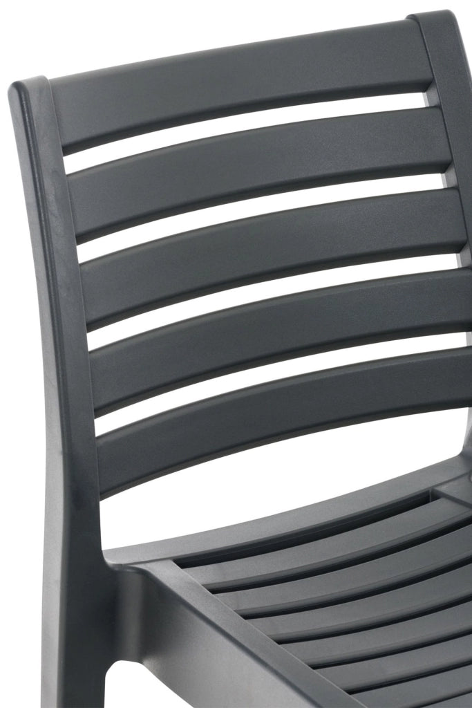 Sgabello Ares in polipropilene grigio scuro
