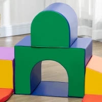 Set da Gioco per Bambini 1-3 Anni da 7 Blocchi Multicolore in PU e EPE, 170x130x40 cm