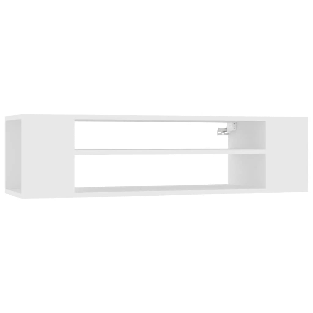 Mobile TV multimediale mensola TV mobile TV sala da pranzo soggiorno camera da letto a parete 100 x 30 x 26,5 cm legno ingegnerizzato bianco 02_0028482