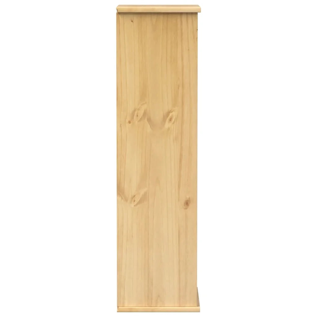 Mobiletto porta CD/scrivania rustico multifunzionale 40 x 30 x 110 cm in legno di pino massiccio 02_0056480