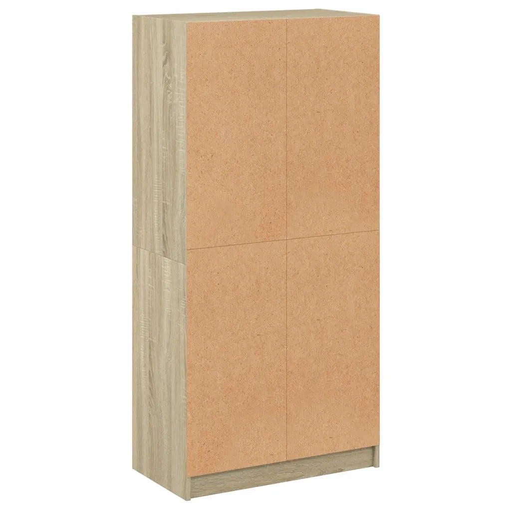 Credenza | Madia | Buffet da pranzo | Armadio da pranzo con Ante Rovere Sonoma 68x37x142 cm Legno Multistrato