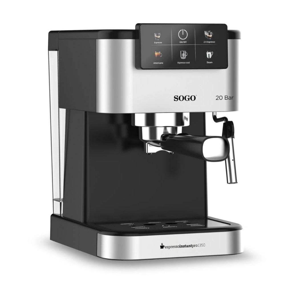 Macchina caffè espresso 20 bar con cappuccinatore, serbatoio 1,5L e pannello touch digitale per caffè cremoso - Sogo