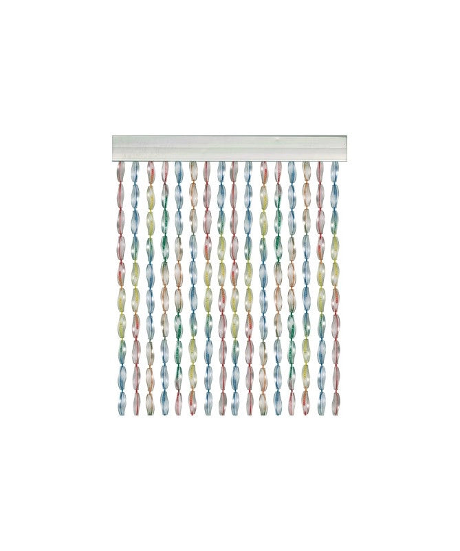 Set da 4 Tende Gocciola a perline in PVC 140x230cm 112 fili multicolor