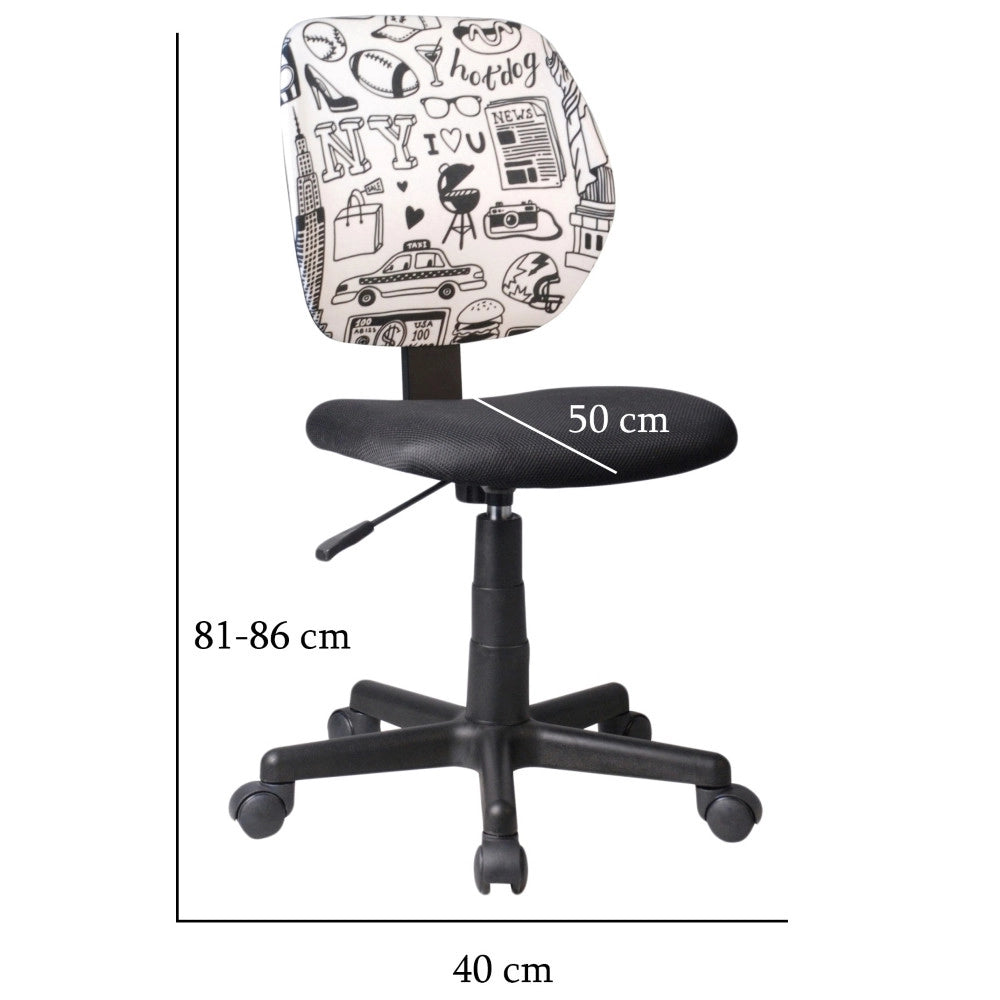 Sedia da ufficio per bambini ARIEL (unicorno)