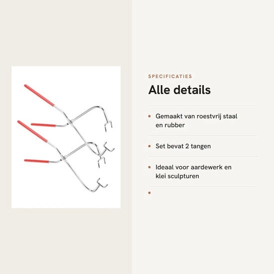 Strumento per ceramisti - Manico a due pezzi - Materiale: acciaio inossidabile - Dimensioni: 10,5 cm - 32,5 cm
