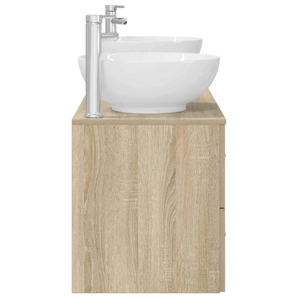 Set di mobili per il bagno 3 pz Rovere Sonoma 3405893