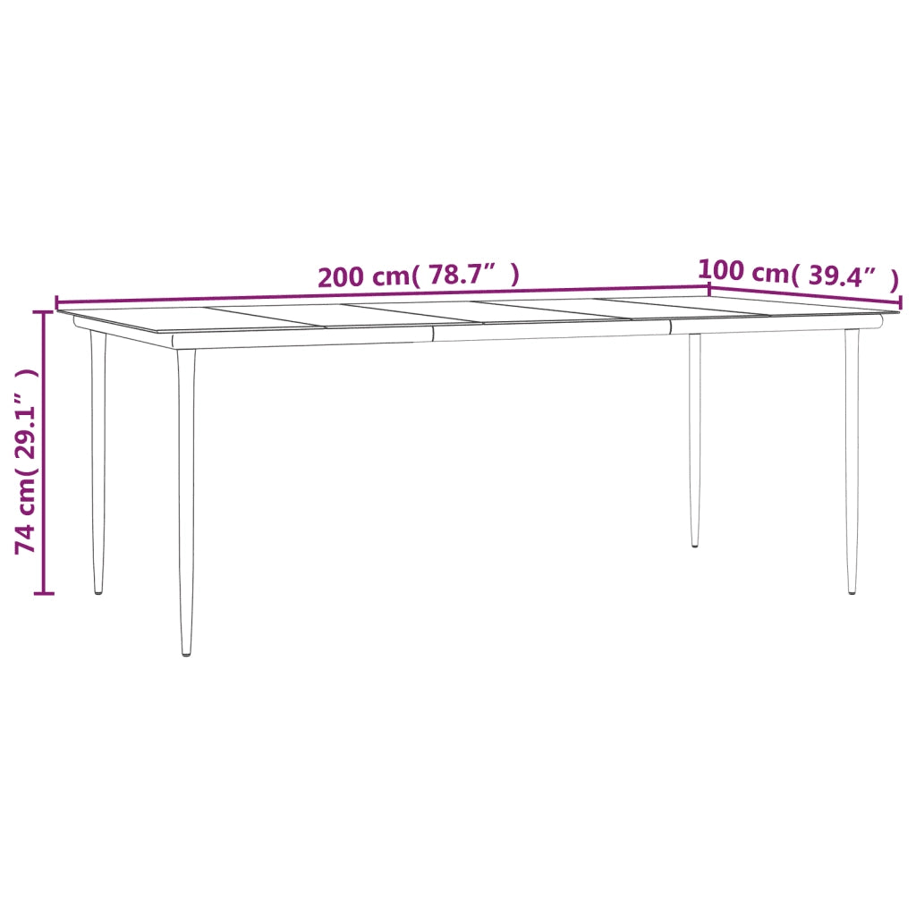 Set da Pranzo da Giardino 7 pz con Cuscini Beige in Polyrattan 3213628
