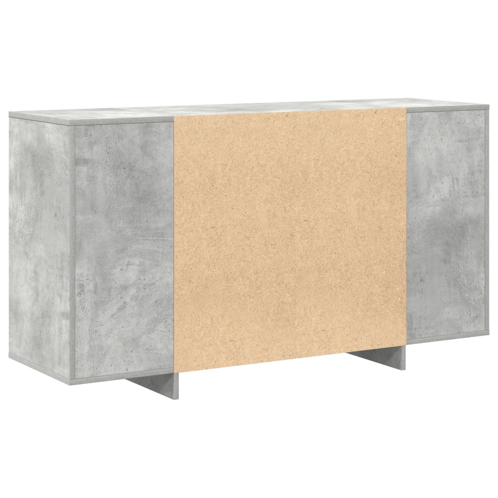 Credenza Grigia in Cemento Grigio cemento Legno ingegnerizzato