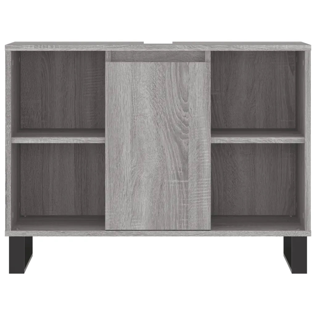 Set Mobili da Bagno 3 pz Grigio Sonoma in Legno Multistrato 3190313