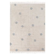 Tappeto per la camera dei bambini 140 x 200 cm Tappeto per la camera dei giochi con motivo a pois beige e grigio Dardere