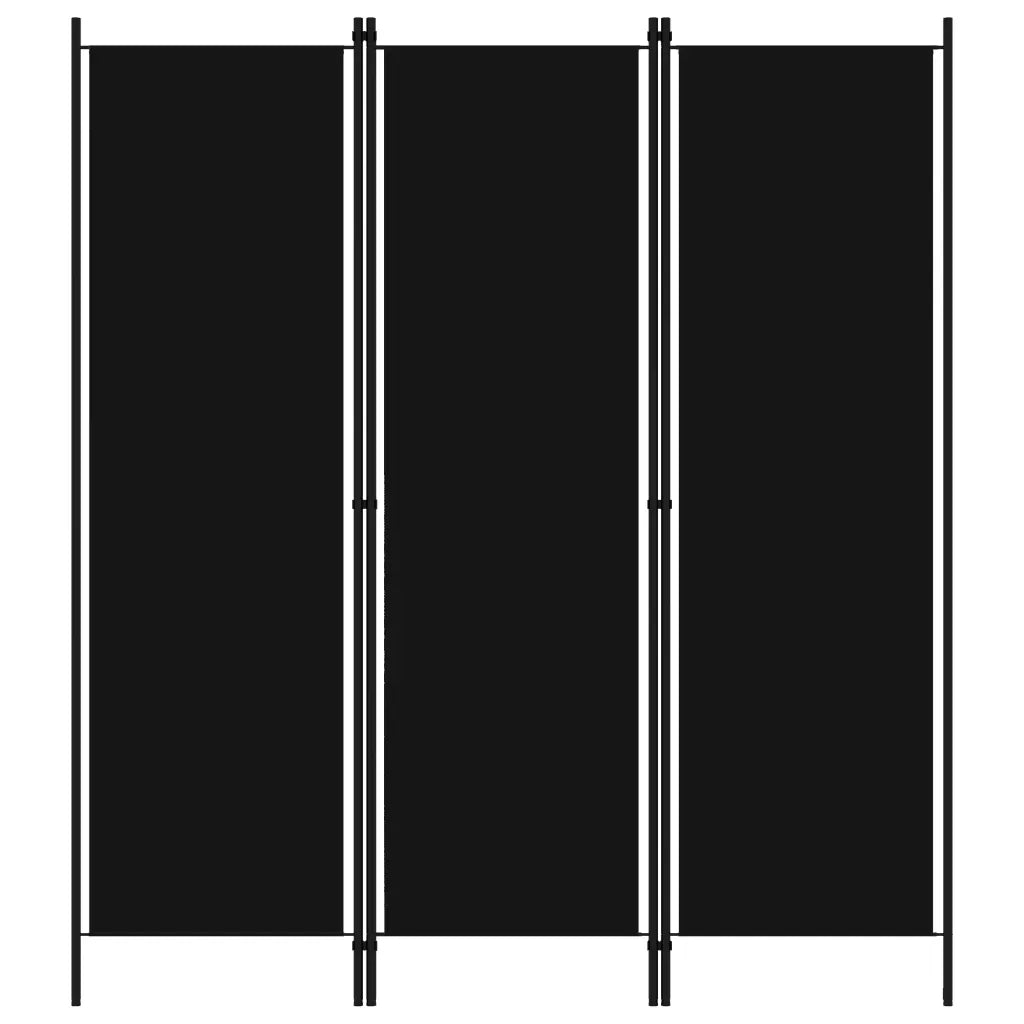 Paravento a 3 Pannelli Nero 150x180 cmcod mxl 96985