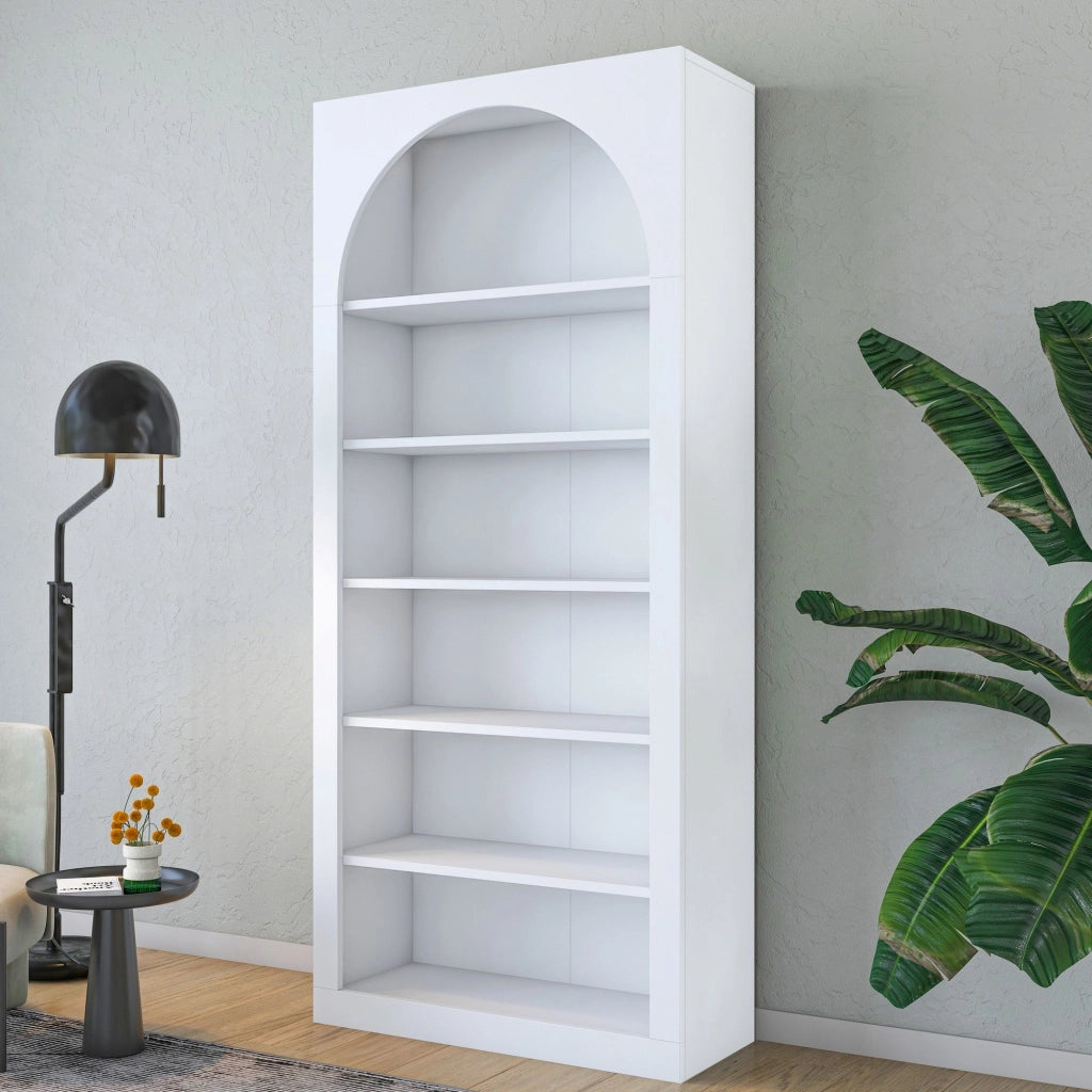 Biblioteca Vas, Libreria 5 Ripiani, 80x32x180h cm Bianco