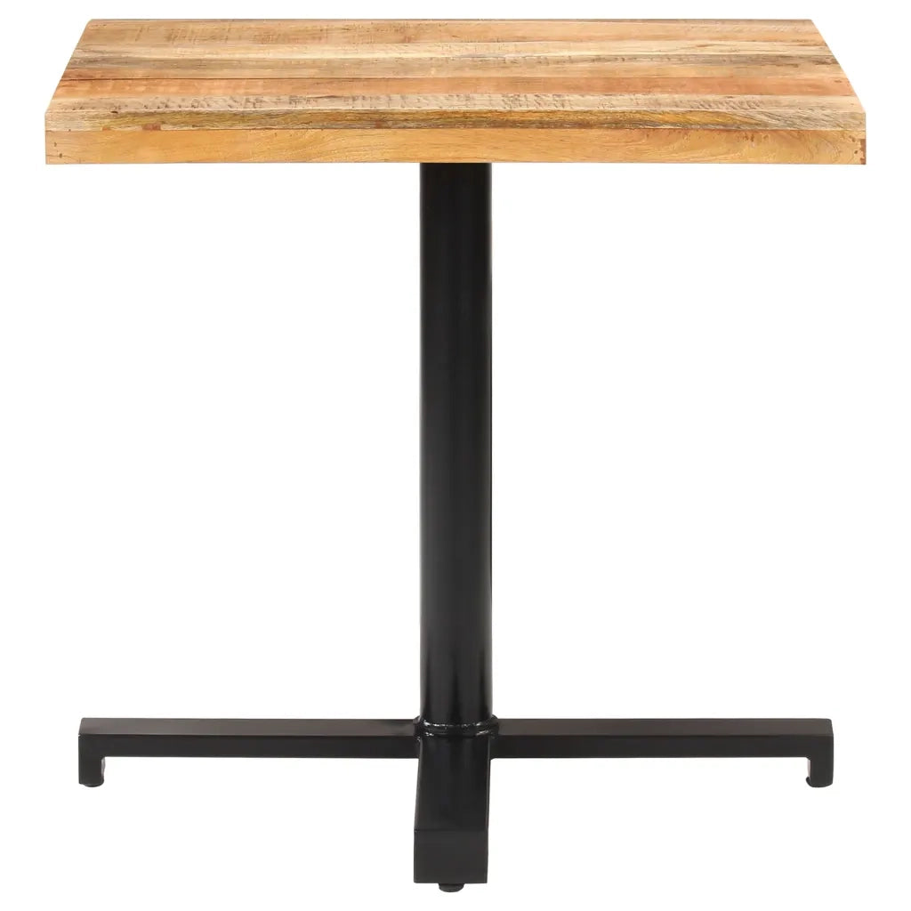 Tavolino da Bistrot Quadrato 80x80x75 cm Legno di Mango Grezzo 320268