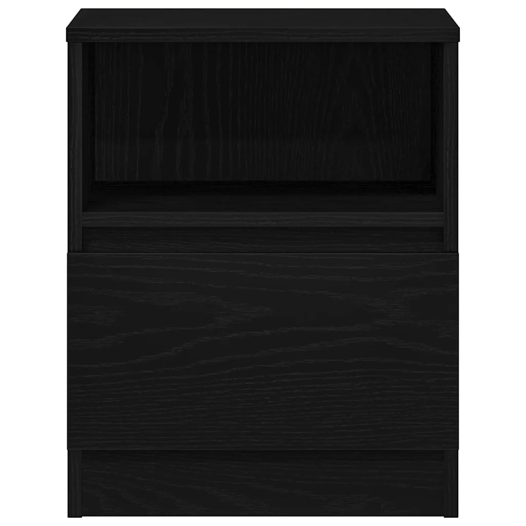 Armadio da Notte con cassetto 2 pcs Rovere Nero 40 x 40 x 50 cm 862610