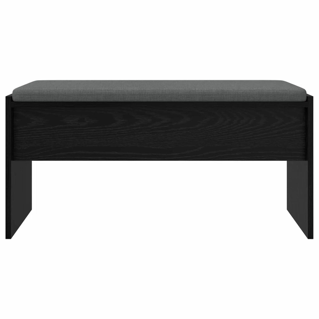 Panca per ingresso con cuscino Rovere Nero 83 x 38 x 40 cm