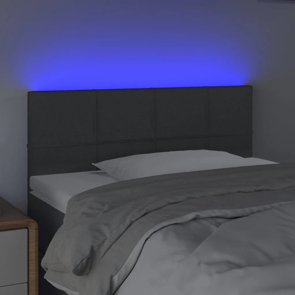 Testiera | Testata a LED Grigio Scuro 100x5x78/88 cm in Tessuto