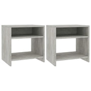 Comodini 2 pz Grigio Calcestruzzo 40x30x40 cm in Truciolato  cod mxl 30822