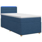 Letto box spring con materasso Blu 90 x 190 cm Tessuto 3452309