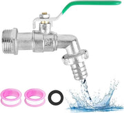 Valvola idraulica 3/4 pollici resistente all'ossido e al gelo - connessioni di gomma a rotolo gratuite - nastro di sigillatura - valvola di chiusura - chiusura senza gocce - esterno - giardino