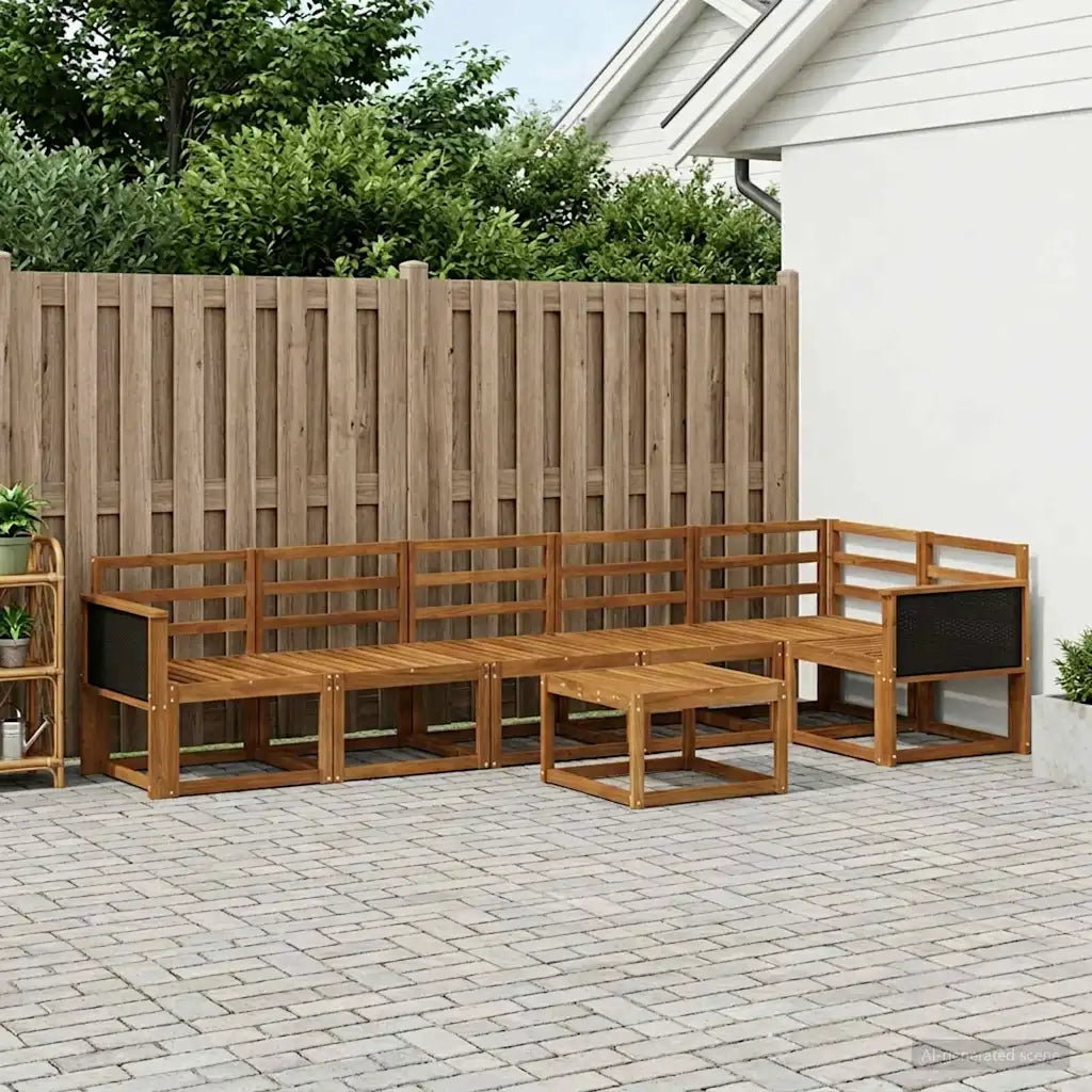 Set di divani da esterno 7 pcs Naturale 3385260