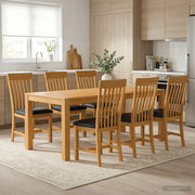 Set da pranzo 7 pz Nero Legno di Quercia Massello 3430394