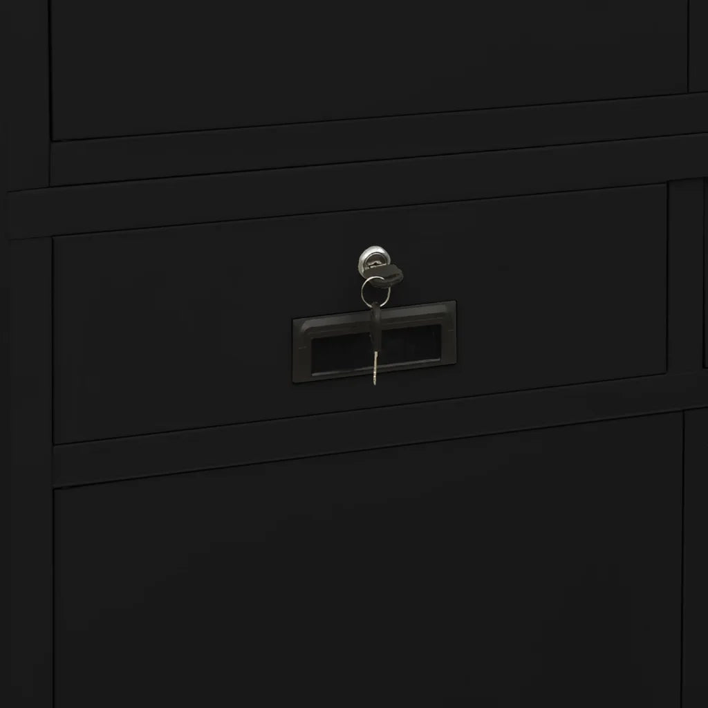 Armadio per Ufficio Nero 90x40x180 cm in Acciaio cod mxl 38366