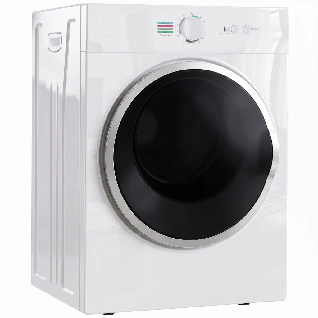 Mini Asciugatrice da 3kg, 1020W con Riscaldamento PTC e Timer, 49x47x70 cm, Bianco