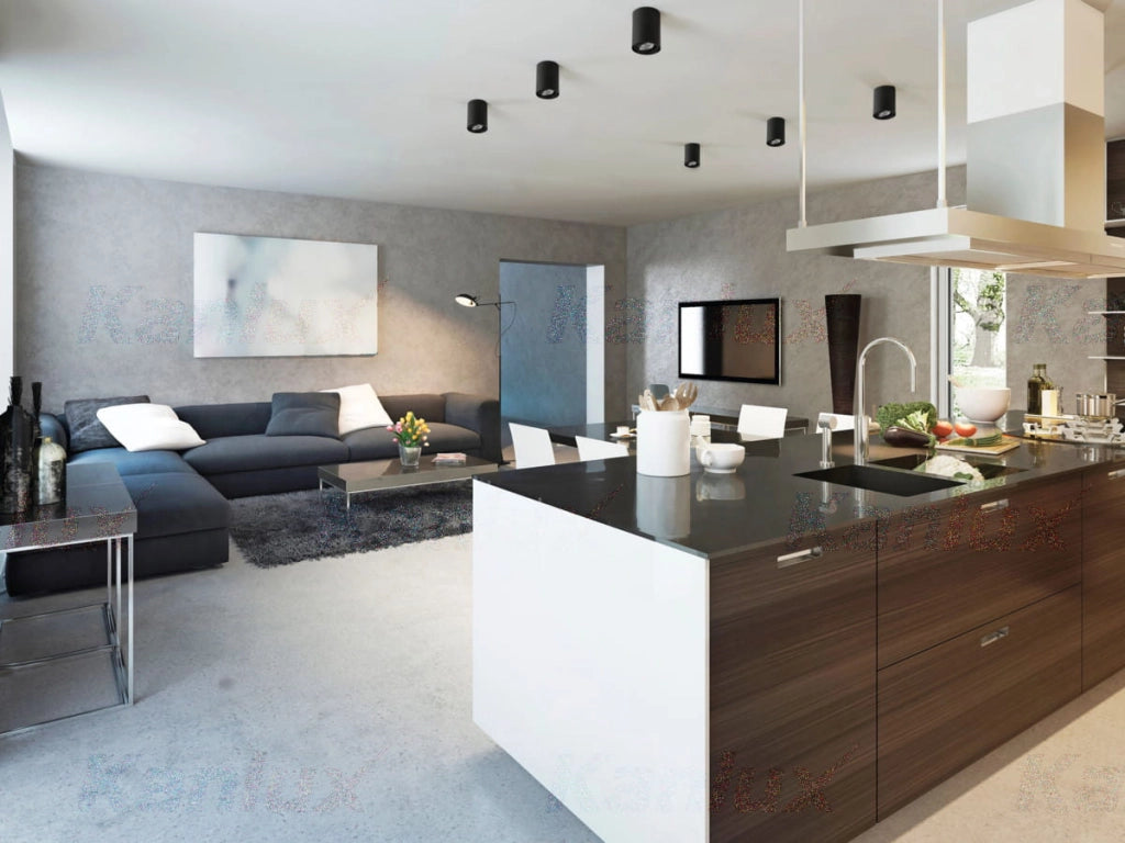 Spot tondo a soffitto BORD 10W GU10 nero Kanlux 25478