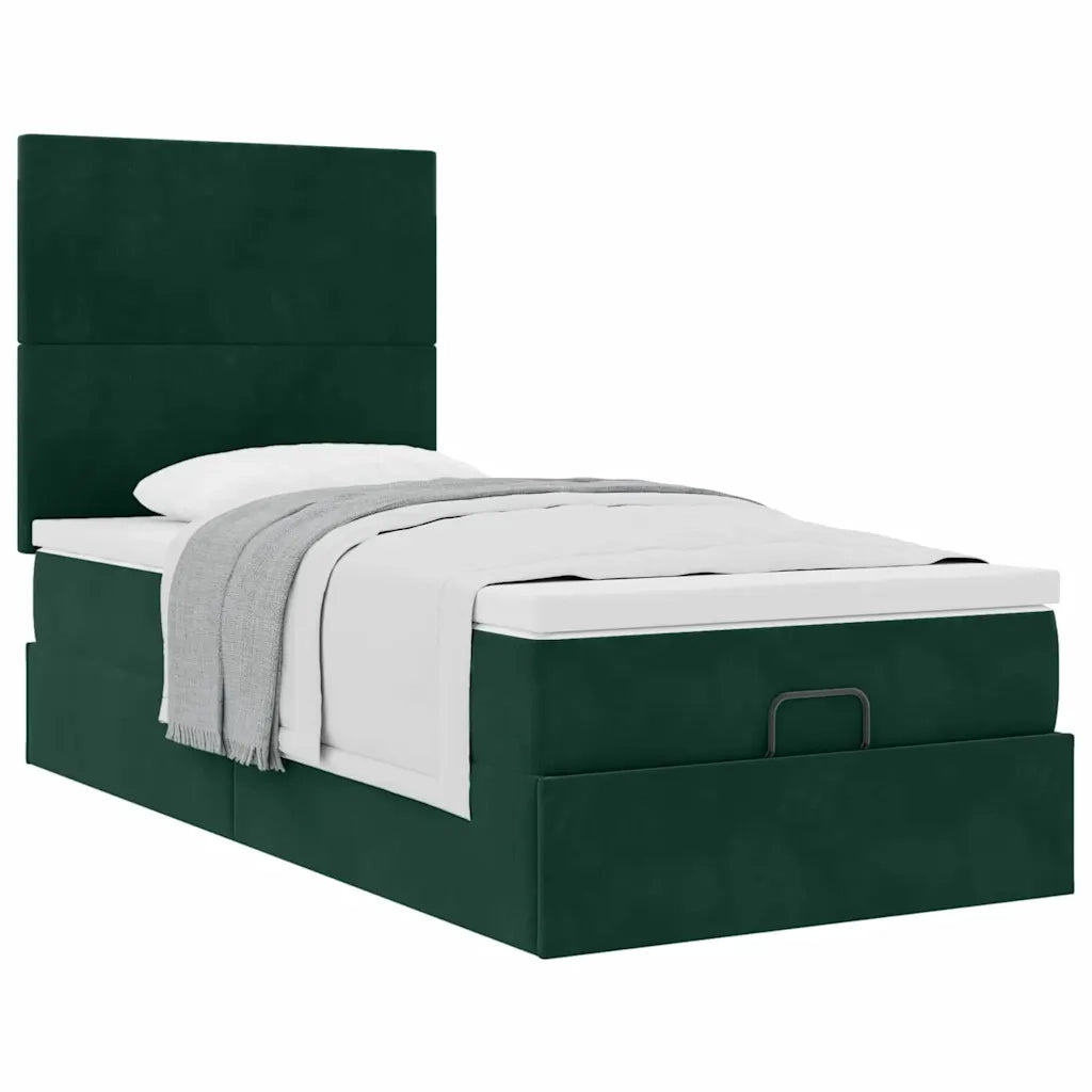 Struttura Letto Pouf con Materassi 80x200 cm Velluto 3313364