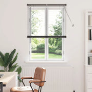 vidaXL Tenda per Finestra con tende Nero Alluminio