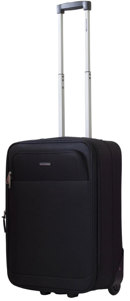 Trolley Valigia Bagaglio a Mano Morbida in Poliestere 2 Ruote Ravizzoni Spritz Nera