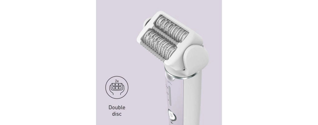 Panasonic ES‑EY30‑V503 Epilatore a pinzette ricaricabile 3 velocita' testine incluse: epilazione + precisione + zona sensibile utilizzo Wet and Dry autonomia 30 min colore Bianco-lilla