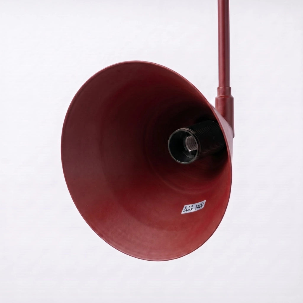 Applique NOX 2 bordeaux con interruttore