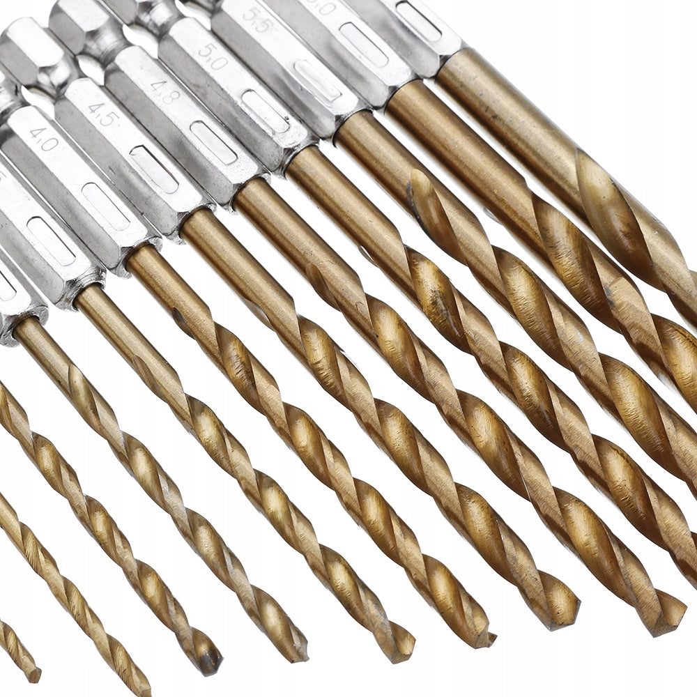 Set di Punte da Trapano in Titanio per Metallo – Rosfix 13 Punte Ø 1,5-6,5 mm
