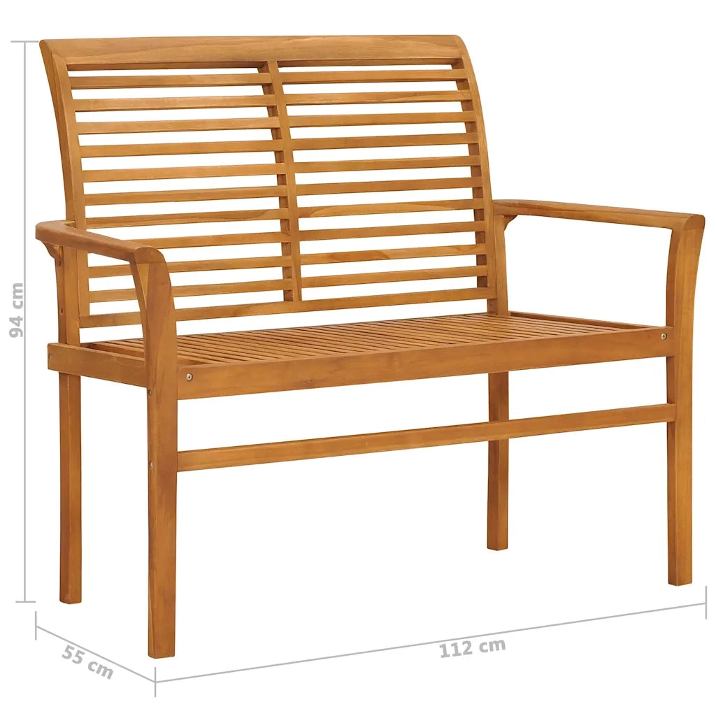 Panchina da Giardino | Panca da Giardino 112 cm in Legno Massello di Teak