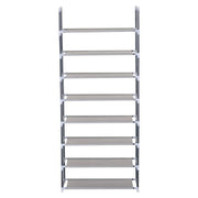 Scarpiera a 8 ripiani per 24 paia di scarpe 60x29x140 cm grigio 19_0000419
