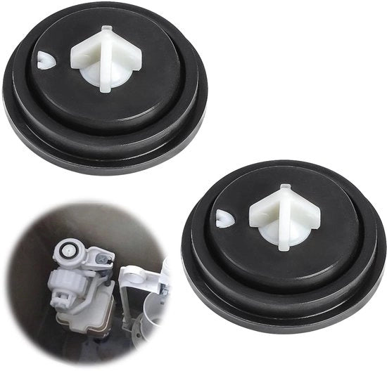 Set di valvole di membrana per vasi di 2 pezzi - Anello di chiusura - Kit di ricambio - Gomma di alta qualità - Duraturo - Ideale per i serbatoi - Valvola di scarico del water