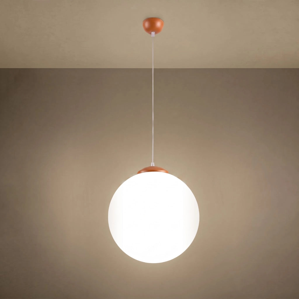 Lampada a sospensione UGO 40 ocra rossa