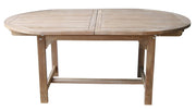 Tavolo Ovale Allungabile da Giardino 240x120 cm in Legno Teak Vorghini Alicudi