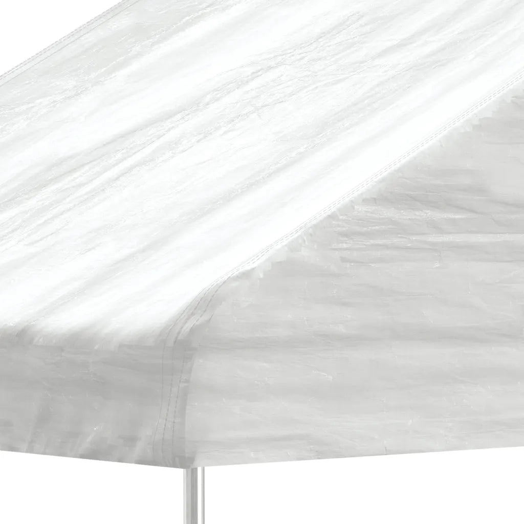Gazebo | Pergolato con Tetto Bianco 5,88x2,23x3,75 m in Polietilene