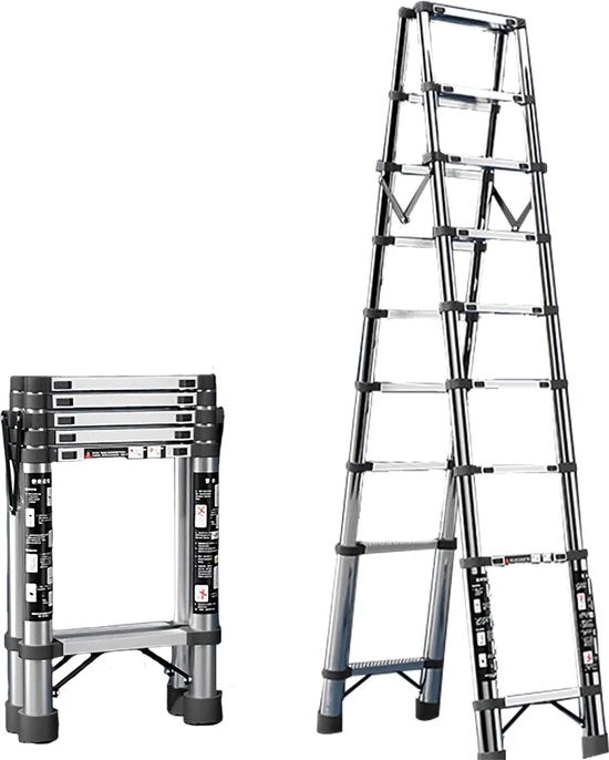 Ladder Telescopica in Acciaio Inossidabile - 230cm