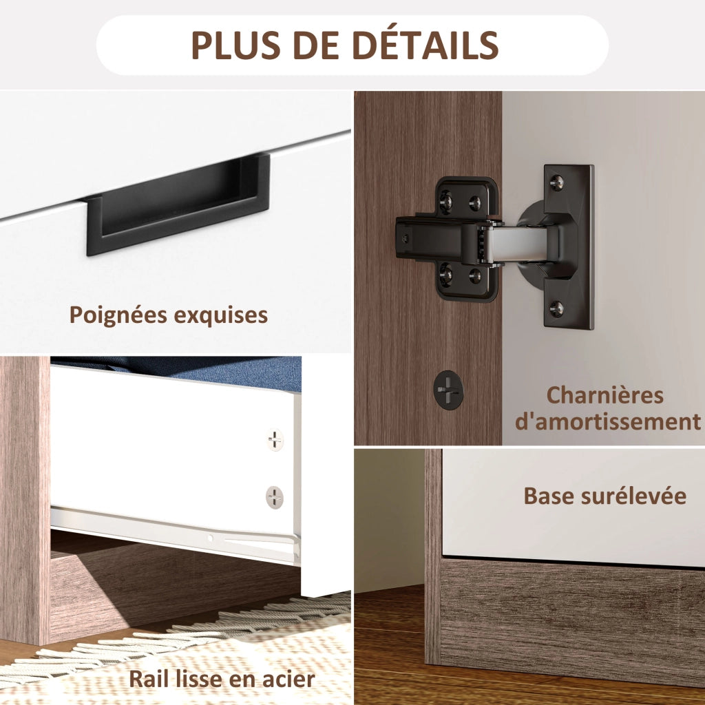 Armadio 2 ante ¨C Xylo ¨C 3 cassetti appendiabiti marrone camera letto