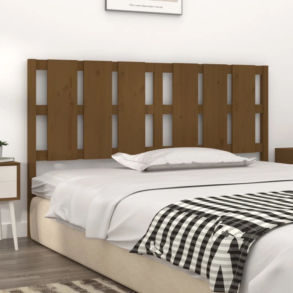 Testiera per Letto ambra 165,5x4x100 cm Legno Massello di Pino 818003