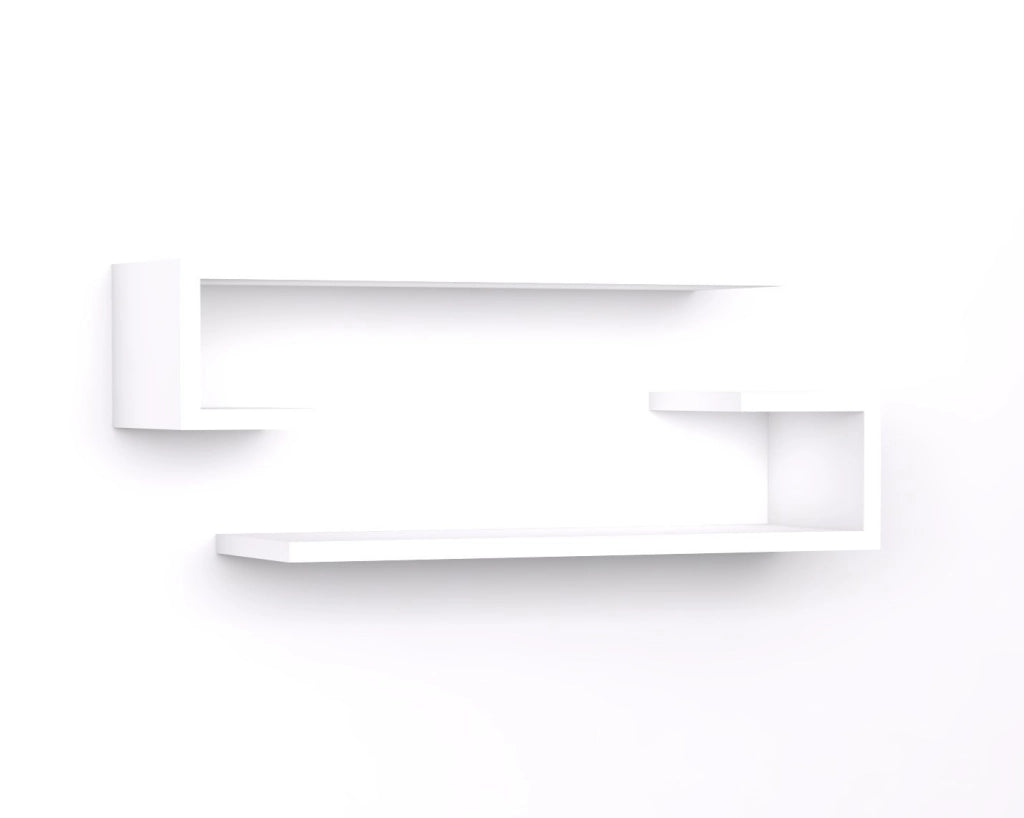 Mensola da parete in legno "Eldo" - 60 x 19 x 15 cm - Bianco