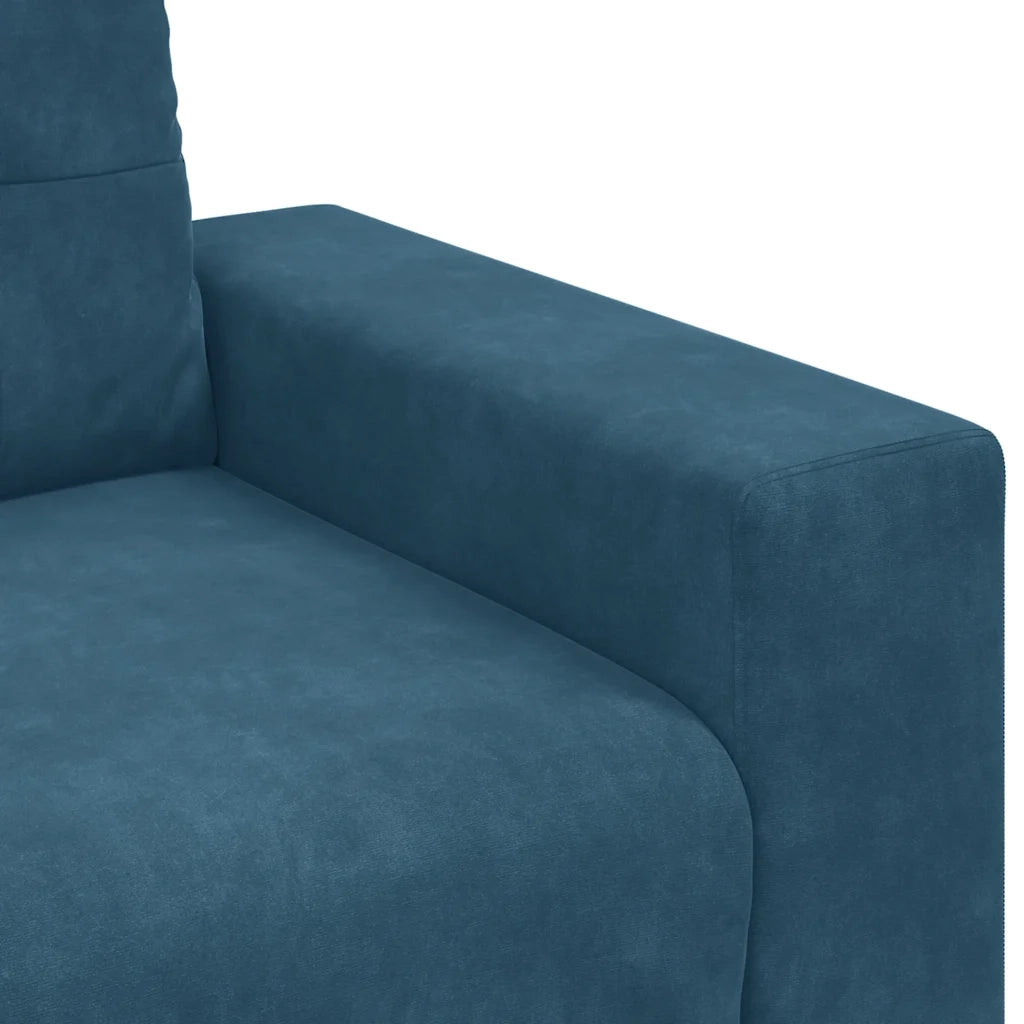 vidaXL Divano Divanetto Blu 140 cm in Velluto