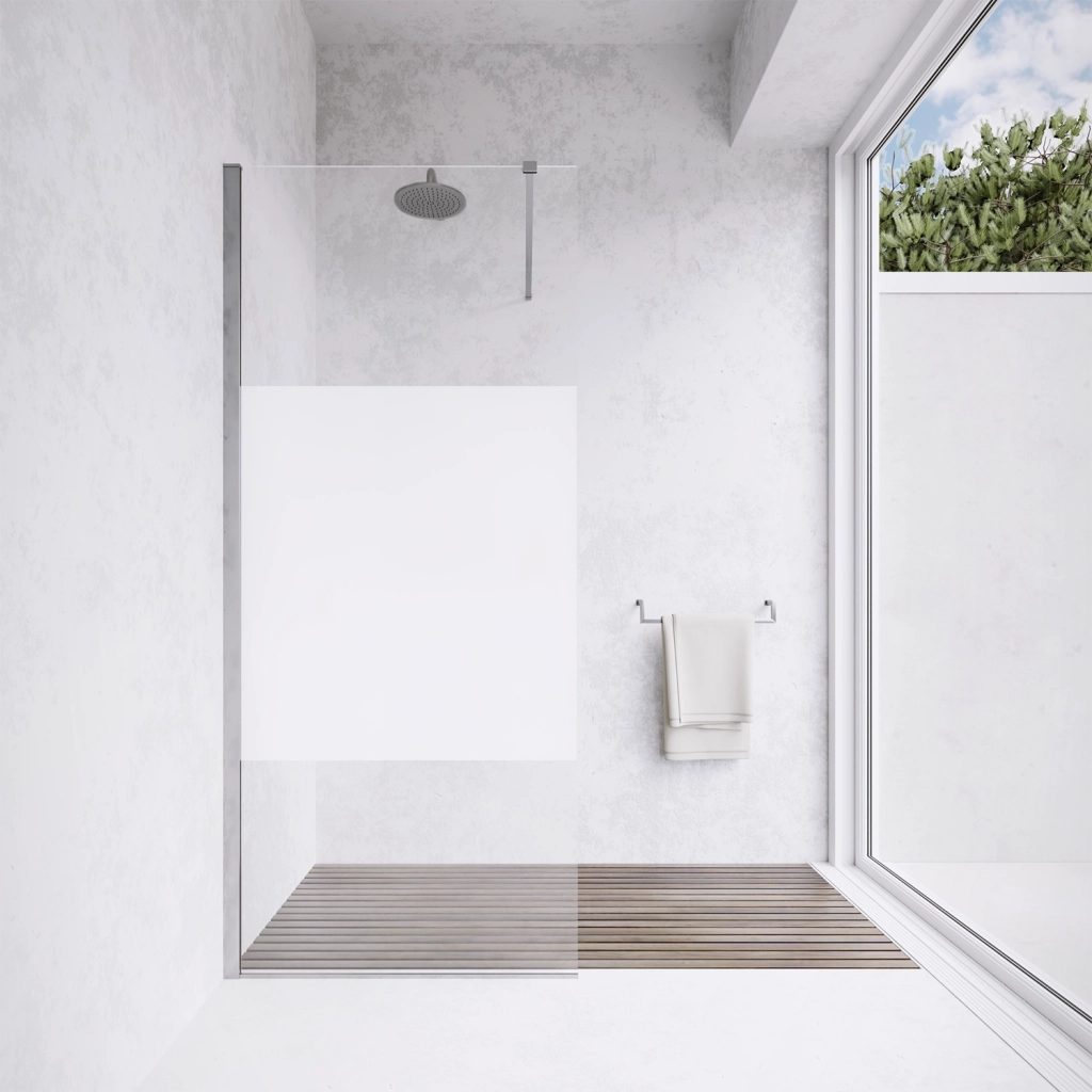 Parete doccia walk-in 70 cm 8mm opaco anticalcare h200 | Lazaros