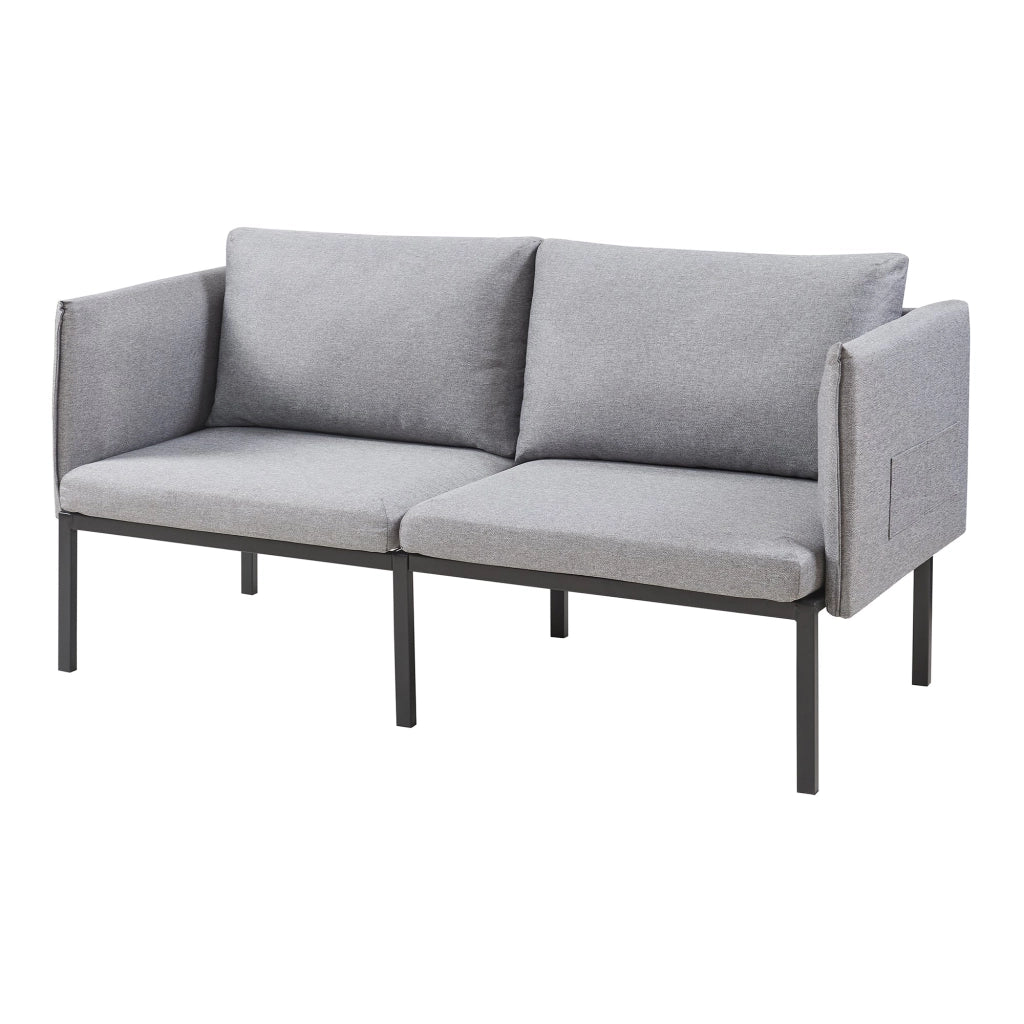 Divano/poltrona a 2 posti 69 x 158 x 63 cm grigio 03_0009132
