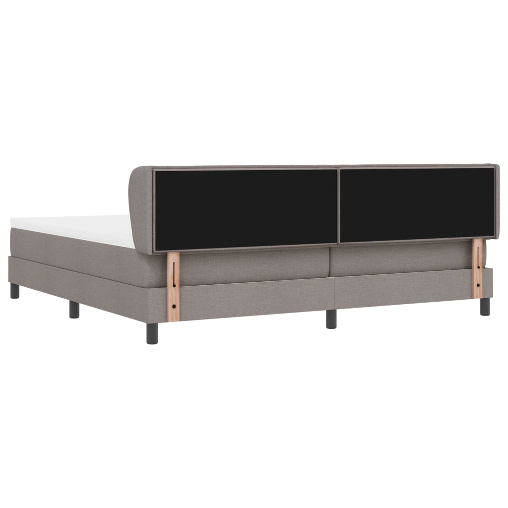 Letto a Box con Materasso Tortora 200x200 cm Tessuto