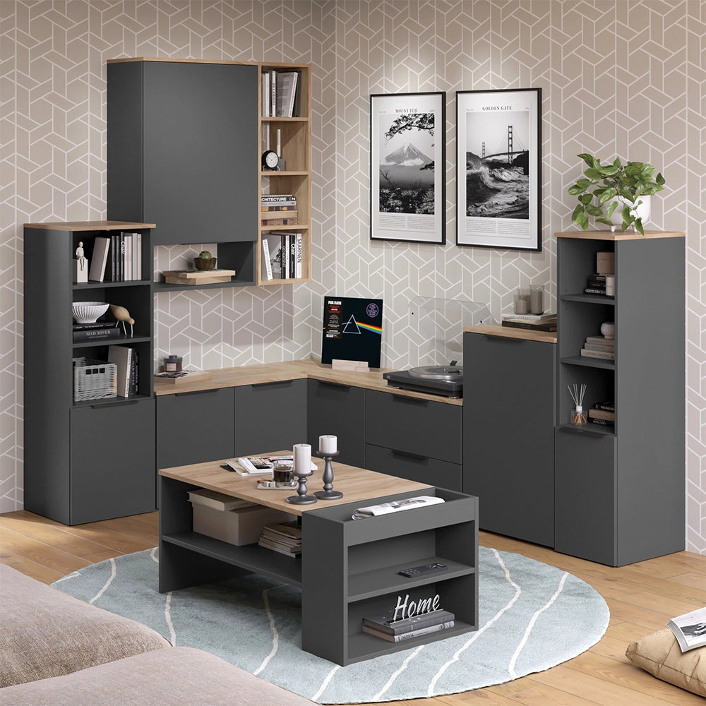 Vicco Armadio universale Antracite/Sonoma 40.2 x 120 cm con una porta