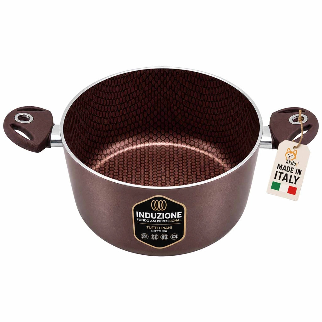 Akitaink Casseruola 24 cm Induzione Marrone